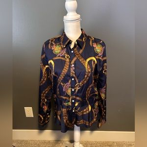 Ralph Lauren equestrian blouse, size 16